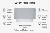 Pair of Grey Ombre 2-Tier Ceiling Light Shades – Easy Fit